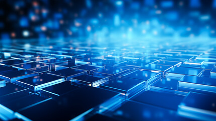 Blue abstract background in tech style