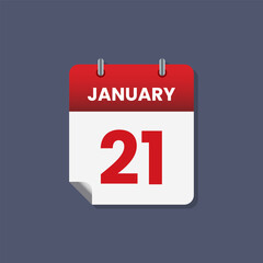 Calendar date month icon flat january vector