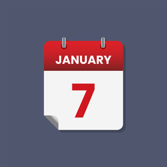 Calendar date month icon flat january vector