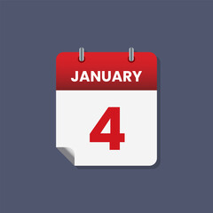 Calendar date month icon flat january vector
