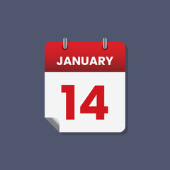 Calendar date month icon flat january vector