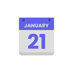 Calendar date month icon flat january vector