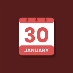 Calendar date month icon flat january vector