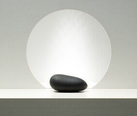 podium background made of natural stones