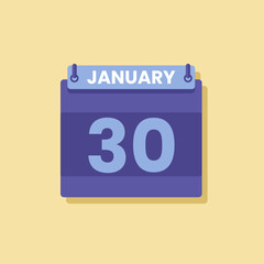 Calendar date month icon flat january vector