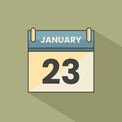Calendar date month icon flat january vector