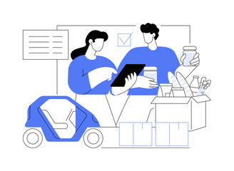 Order preparation for pickup isolated cartoon vector illustrations.