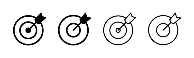 Target icon set. goal icon vector. target marketing icon vector