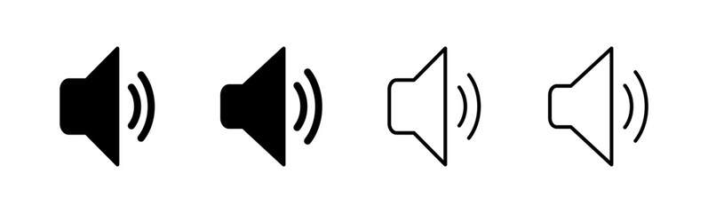 Speaker icon set. volume icon vector. loudspeaker icon vector. sound symbol