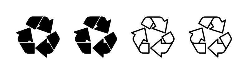 Recycle icon set. Recycling vector icon.
