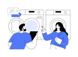 Choosing home appliance isolated cartoon vector illustrations.