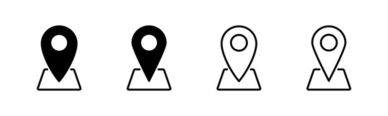 Pin icon set. Location icon vector. destination icon. map pin