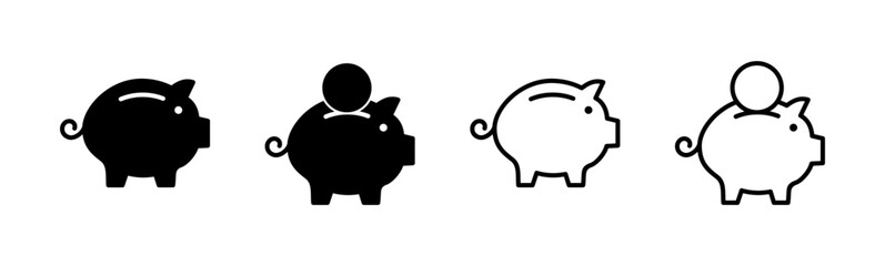 Piggy bank icon vector. piggy money icon
