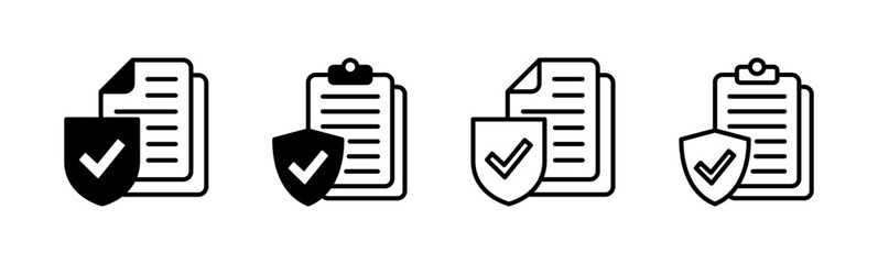 Insurance icon set. insurance symbol vector