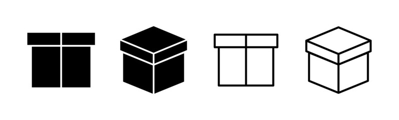 Box icon set. box vector icon, package, parcel