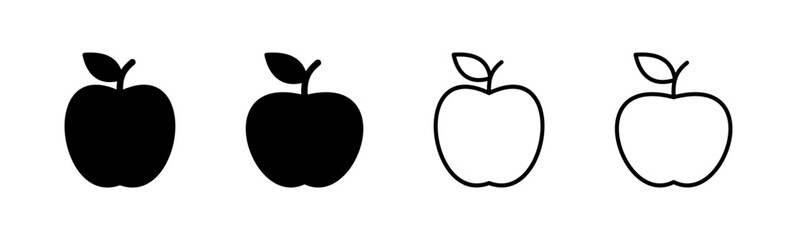 Apple icon set. Apple vector icon. apple symbols for your web design.