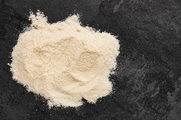 Hydrolyzed collagen powder in the heap - Organic gelatin powder