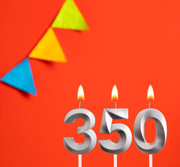 Candle number 350 - Number of followers or likes