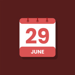 Calendar date month icon flat june vector