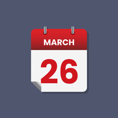 Calendar date month icon flat march vector