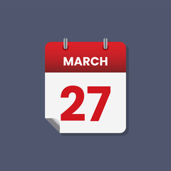 Calendar date month icon flat march vector