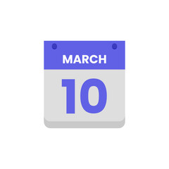 Calendar date month icon flat march vector
