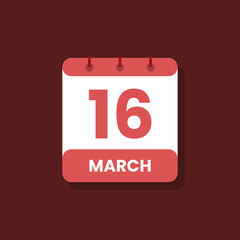 Calendar date month icon flat march vector