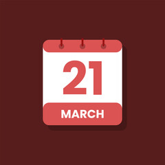 Calendar date month icon flat march vector