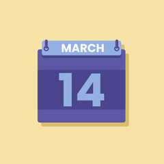 Calendar date month icon flat march vector