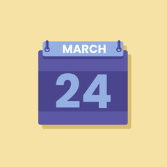 Calendar date month icon flat march vector