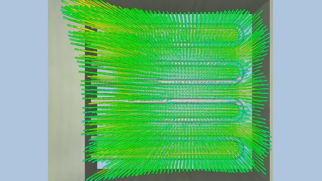 CFD simulation Computational fluid dynamics - industrial Heat Exchanger airflow simulation