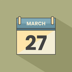 Calendar date month icon flat march vector