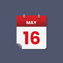 Calendar date month icon flat may vector