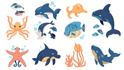 Obraz premium set of animals