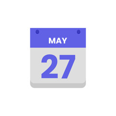 Calendar date month icon flat may vector