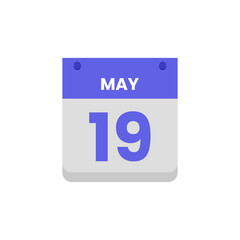 Calendar date month icon flat may vector