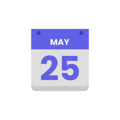 Calendar date month icon flat may vector