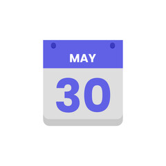 Calendar date month icon flat may vector