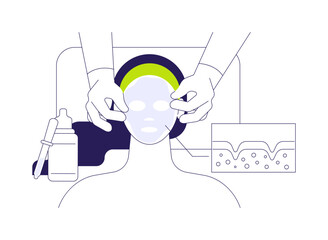 Chemical peel abstract concept vector illustration.