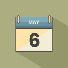 Calendar date month icon flat may vector
