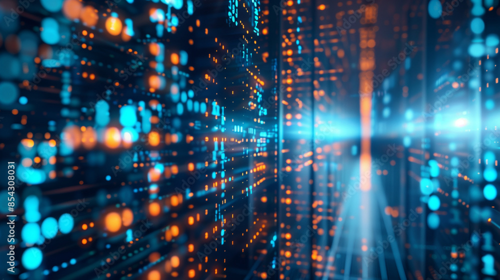 Poster data programming machine learning futuristic digital software technology infrastructure on virtual s