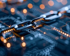 Macro shot of blockchain nodes reaching consensus