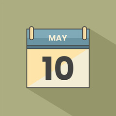 Calendar date month icon flat may vector