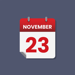 Calendar date month icon flat november vector