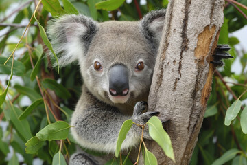 Obraz premium koala marsupial eucalyptus australia wildlife