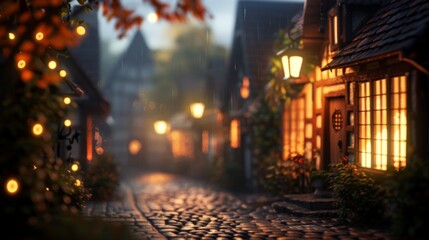 A haunted village on Halloween night