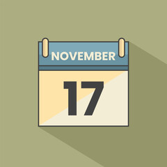 Calendar date month icon flat november vector