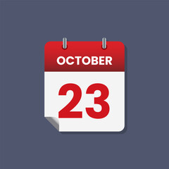 Calendar date month icon flat october vector