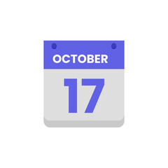 Calendar date month icon flat october vector