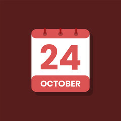 Calendar date month icon flat october vector